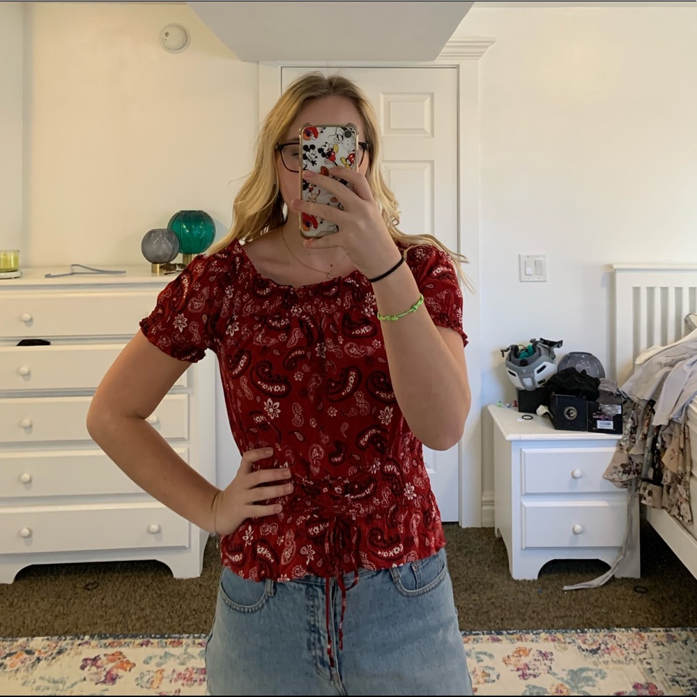 Bandana print blouse